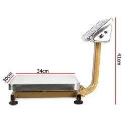 Bilancia Elettronica Industriale Display Digitale Acciaio Piattaforma Commerciale Pieghevole (60kg)